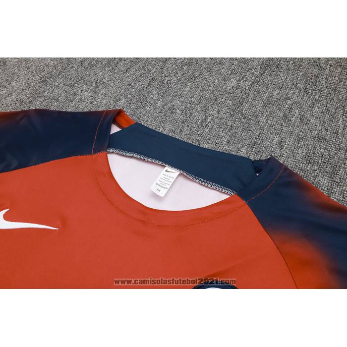 Fato de Treino Paris Saint-Germain Manga Curta 2023-2024 Vermelho y Azul - Calcas Curta